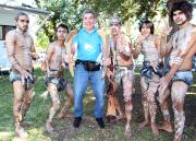 Eddy Merckx-Boomerang throwing-with paitya Dance Group=TDU Image