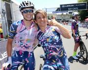 Stage winner Peta Mullin Congratulates Valentina S Image