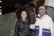 Chloe Esposito with riding & fencing Coach Laszlo Petho at Cente Image