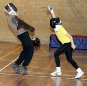 Chloe Esposito-Modern Pentathlete-Aus Olympian spars with fencin Image